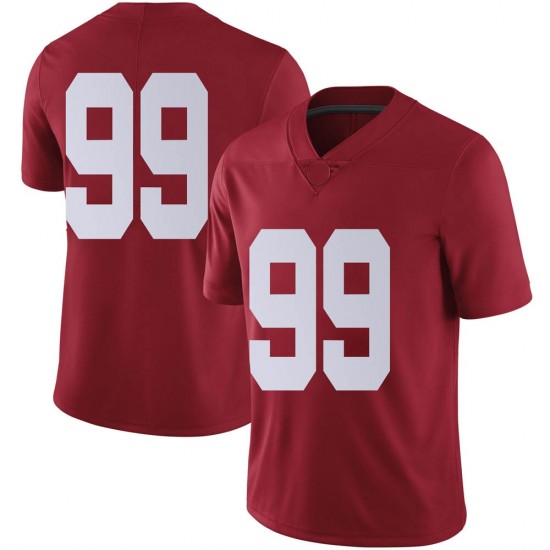 Alabama Crimson Tide Men's Ty Perine #99 No Name Crimson NCAA Nike Authentic Stitched College Football Jersey BX16L32BZ